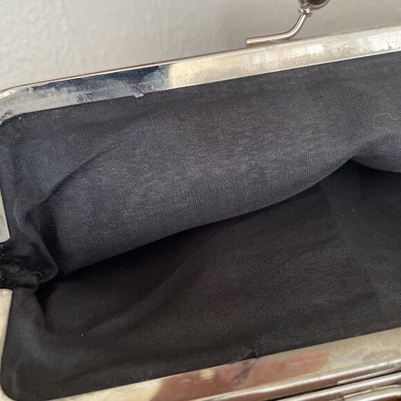 Leopard Cheetah Print Vinyl Clutch Wallet Double Kisslock & Magnetic Purse Retro - Picture 13 of 16